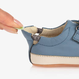 Tip Toey Joey-ترينرز جلد لون أزرق وأبيض للأطفال | Childrensalon Outlet