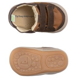 Tip Toey Joey-Brown First-Walker Trainers | Childrensalon Outlet