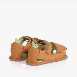 Tip Toey Joey-صندل جلد لون بنّي للأطفال | Childrensalon Outlet