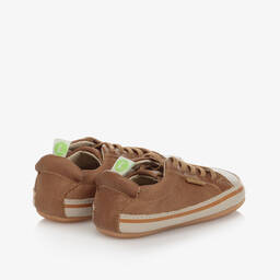 Tip Toey Joey-Brown Leather Baby Trainers | Childrensalon Outlet