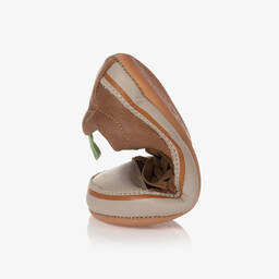 Tip Toey Joey-Brown Leather Baby Trainers | Childrensalon Outlet