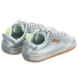 Tip Toey Joey-ترينرز جلد لون أزرق متاليك للأطفال | Childrensalon Outlet