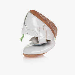 Tip Toey Joey-حذاء جلد لامع لون أبيض للمولودات | Childrensalon Outlet