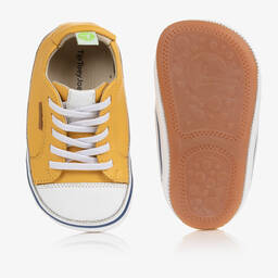 Tip Toey Joey-Желтые кожаные кроссовки для малышей | Childrensalon Outlet