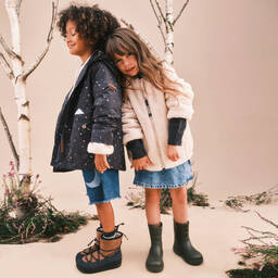 Töastie-Черно-кремовый непромокаемый дождевик 2-в-1 | Childrensalon Outlet