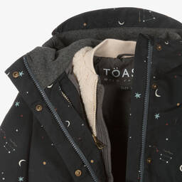 Töastie-Черно-кремовый непромокаемый дождевик 2-в-1 | Childrensalon Outlet