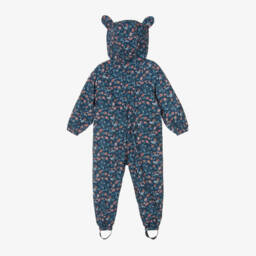 Töastie-Girls Navy Floral Rain Jumpsuit | Childrensalon Outlet