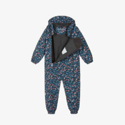 Töastie-Girls Navy Floral Rain Jumpsuit | Childrensalon Outlet