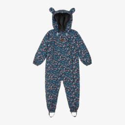 Töastie-Girls Navy Floral Rain Jumpsuit | Childrensalon Outlet