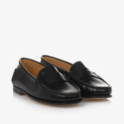 Tod's-Boys Black Patent Moccasins | Childrensalon Outlet