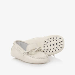 Tod's-Boys Grey Suede Pre-Walkers | Childrensalon Outlet