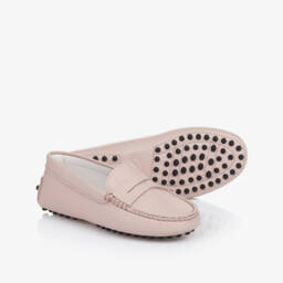Tod's-Boys Taupe Leather Slip-On Loafers | Childrensalon Outlet