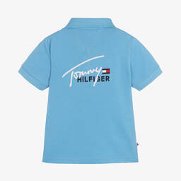 Tommy Hilfiger-Голубая хлопковая рубашка поло | Childrensalon Outlet