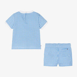 Tommy Hilfiger-طقم شورت قطن جيرسي لون أزرق للمواليد | Childrensalon Outlet
