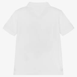 Tommy Hilfiger-Белая хлопковая рубашка поло | Childrensalon Outlet