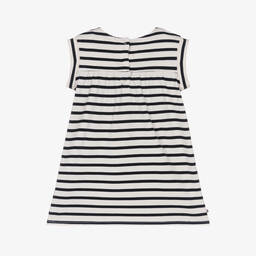 Tommy Hilfiger-فستان قطن جيرسي مقلم لون كحلي وأبيض للمولودات | Childrensalon Outlet