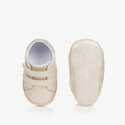 Tommy Hilfiger-حذاء جلد صناعي لون ذهبي لمرحلة قبل المشي | Childrensalon Outlet