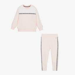 Tommy Hilfiger-تراكسوت قطن جيرسي لون زهري للمولودات | Childrensalon Outlet