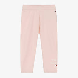 Tommy Hilfiger-Baby Girls Pink Cotton Leggings | Childrensalon Outlet