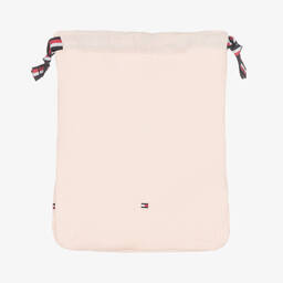 Tommy Hilfiger-طقم أوفرول رومبر وقبعة قطن لون زهري للمولودات | Childrensalon Outlet