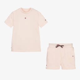Tommy Hilfiger-Розовый топ и шорты из хлопка | Childrensalon Outlet