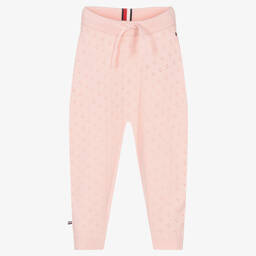 Tommy Hilfiger-Розовые трикотажные брюки | Childrensalon Outlet