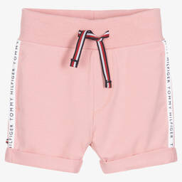 Tommy Hilfiger-Baby Girls Pink Logo Shorts | Childrensalon Outlet