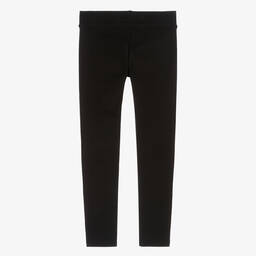 Tommy Hilfiger-Black Cotton Logo Leggings | Childrensalon Outlet