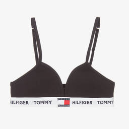 Tommy Hilfiger-صدرية داخلية قطن جيرسي لون أسود للبنات | Childrensalon Outlet