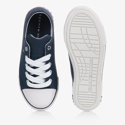 Tommy Hilfiger-Синие парусиновые кроссовки на шнуровке | Childrensalon Outlet