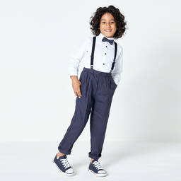 Tommy Hilfiger-Синие парусиновые кроссовки на шнуровке | Childrensalon Outlet