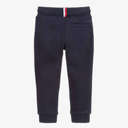 Tommy Hilfiger-Blue Cotton Logo Joggers | Childrensalon Outlet