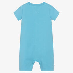 Tommy Hilfiger-Blue Organic Cotton Logo Baby Shortie | Childrensalon Outlet