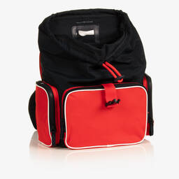 Tommy Hilfiger-حقيبة ظهر كانفاس لون كحلي وأحمر (38 سم) | Childrensalon Outlet