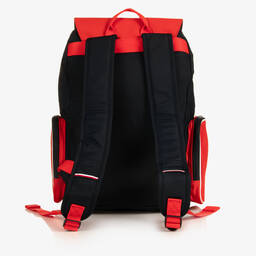 Tommy Hilfiger-حقيبة ظهر كانفاس لون كحلي وأحمر (38 سم) | Childrensalon Outlet