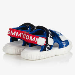 Tommy Hilfiger-Blue & Red Logo Sandals | Childrensalon Outlet