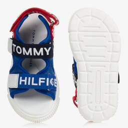 Tommy Hilfiger-Blue & Red Logo Sandals | Childrensalon Outlet