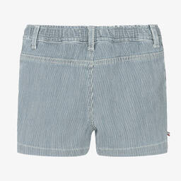 Tommy Hilfiger-Blue Striped Cotton Baby Shorts | Childrensalon Outlet