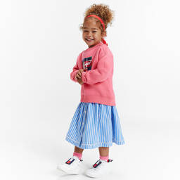 Tommy Hilfiger-Blue Striped Cotton Skirt | Childrensalon Outlet