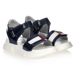 Tommy Hilfiger-Blue Velcro Sandals | Childrensalon Outlet