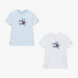 Tommy Hilfiger-Blue & White Flag T-Shirts (2 Pack) | Childrensalon Outlet