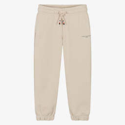 Tommy Hilfiger-Boys Beige Organic Cotton Trousers | Childrensalon Outlet