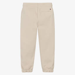 Tommy Hilfiger-Boys Beige Organic Cotton Trousers | Childrensalon Outlet