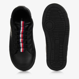 Tommy Hilfiger-Boys Black Logo Trainers | Childrensalon Outlet