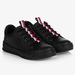 Tommy Hilfiger-Boys Black Logo Trainers | Childrensalon Outlet