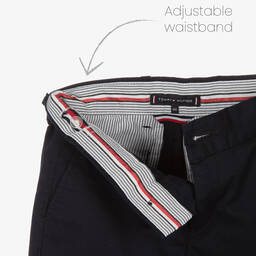 Tommy Hilfiger-بنطلون تشينو قطن تويل لون كحلي للأولاد | Childrensalon Outlet
