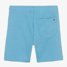 Tommy Hilfiger-Boys Blue Cotton Jersey Logo Shorts | Childrensalon Outlet