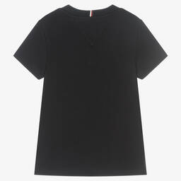 Tommy Hilfiger-Boys Blue Cotton Logo T-Shirt | Childrensalon Outlet