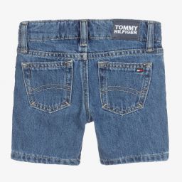 Tommy Hilfiger-Boys Blue Denim Logo Shorts | Childrensalon Outlet