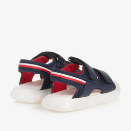 Tommy Hilfiger-صندل جلد صناعي وقماش لون كحلي للأولاد | Childrensalon Outlet